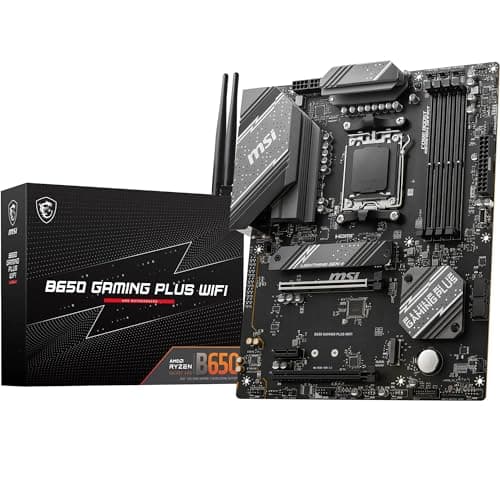 Image of MSI B650 GAMING PLUS WIFI Motherboard, ATX - Supports AMD Ryzen 9000/8000 / 7000 Series Processors, AM5-14+2 Duet Rail VRM, DDR5 Memory Boost 6400+MHz/OC, 2 x PCIe 4.0 x16, 2 x M.2 Gen4, Wi-Fi 6E