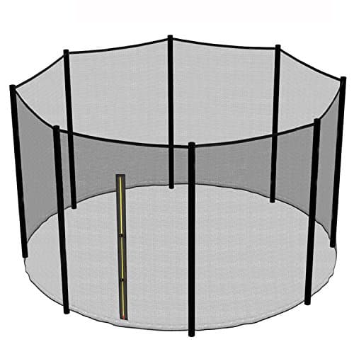 Image of Green Bay Replacement Safety Net Enclosure Surround Outside Netting Black (Net Only) - For 14FT Garden Trampoline With 8 Poles