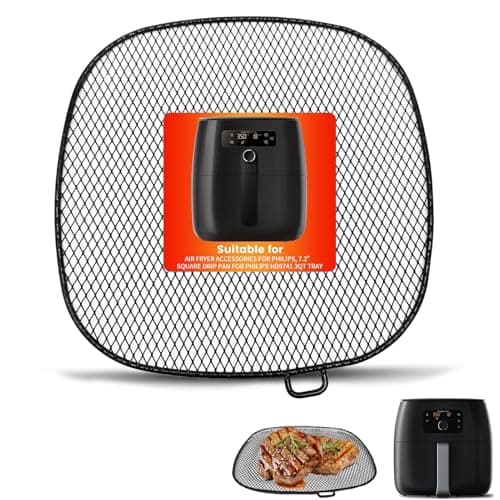 Image of Air Fryer Accessories for Philips, 7.2” Square Drip Pan for Philips HD9741 3QT Tray Rack Compatible with HD9641 HD9721, HD9730, Dishwasher Safe