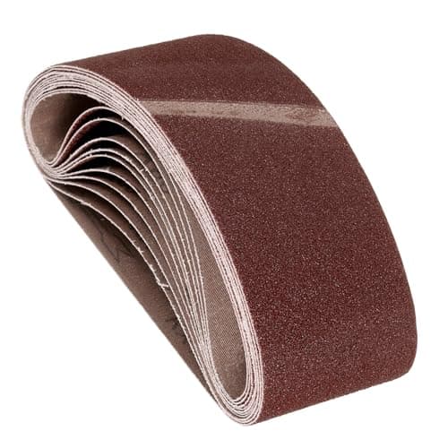 Image of Kozelo 20 Pcs Sanding Belts 100mm x 610mm 80 Grit Aluminum Oxide Abrasive Sandpaper for Belt Sander Metal Grinding Wood Working Weld Rust Removal