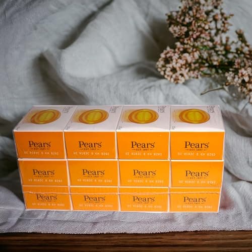 Image of 12 x 125g Pears Natural Amber Transparent Soap Bar with Natural Oils