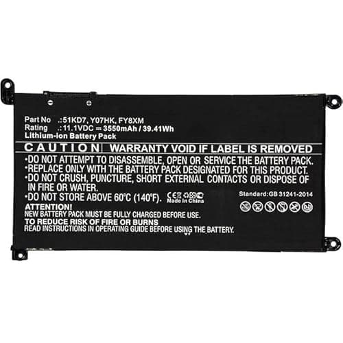 Image of CoreParts Laptop Battery for Dell 37.7Wh Li-ion 11.1V 3400mAh, W125993395 (37.7Wh Li-ion 11.1V 3400mAh Black for Dell Notebook, Laptop Chromebook 11 3100, Chromebook 11 3180,)