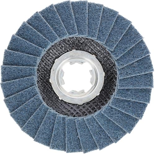 Image of Bosch 1x EXPERT N475 Surface Conditioning Material X-LOCK Flap Discs (for Steel sheets, Stainless steel, Ø 115 mm, Very fine, Professional Accessory Small Angle Grinder)