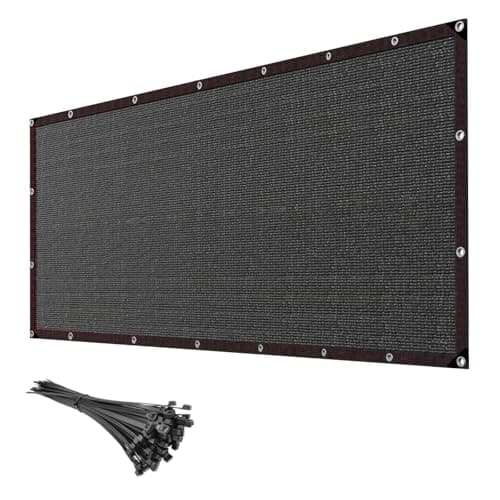 Image of RHSHANLICUN Privacy Netting 2m x 5m Garden Screening 120g/m², Tear-Proof Windbreak Fence Screening with Cable Ties & Grommets, Outdoor Garden Balcony Shade Cover (5m)