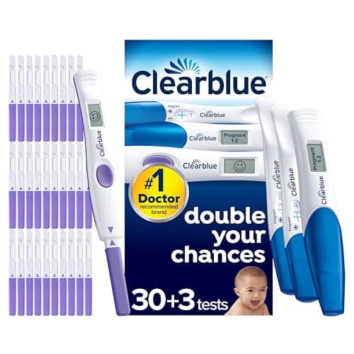 Image of Clearblue Advanced Digital Ovulation Test and Early Pregnancy Test - Trying for A Baby Kit, Double Your Chances of Getting Pregnant, 30 Digital Ovulation Tests and 3 Pregnancy Tests