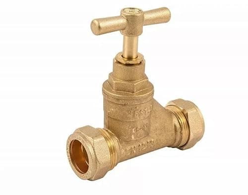 Image of TC 15mm Brass Stopcock Valve Compression Mains Stop Cock Tap BS1010