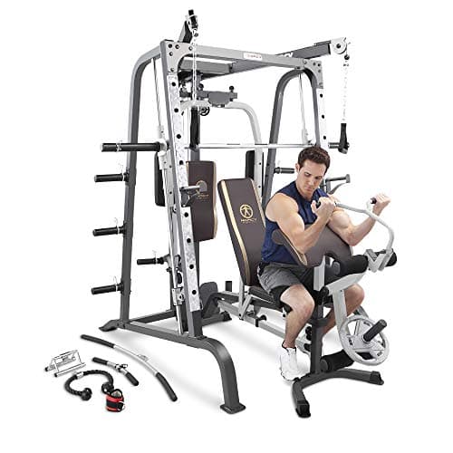 Image of Marcy MD9010G Home Gym – Smith Machine with Weight Bench for Full Body Strength Training