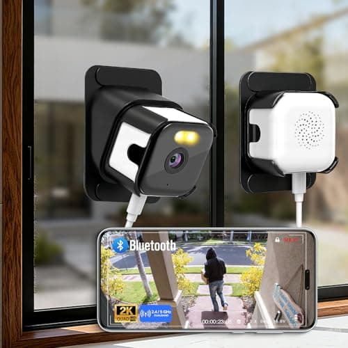 Image of Vutlace 3MP 2K Window Camera, Indoor/Outdoor Security 2.4GHz & 5GHz WiFi Camera Safeview Window Camera, ChroMax AI Color Night Vision, Person/Motion Detection, 24/7 Recording, Easy Install