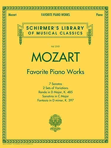 Image of W.A. Mozart: Favorite Piano Works | Piano Sheet Music for Classical Solo Performance | Schirmer's Library of Musical Classics Vol 2101 | Intermediate Classical Repertoire for Students