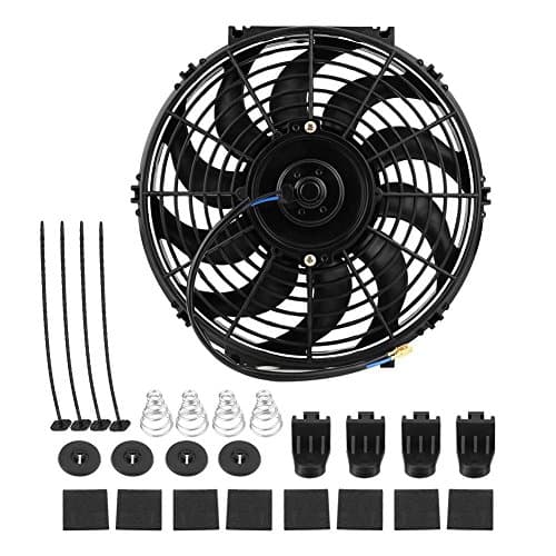 Image of Universal Car Engine Cooling Fan 12 Inch 12V Electric Radiator Motor Cooling Fan with Mounting Kit Ultra Slim Design