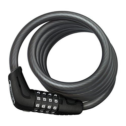 Image of ABUS spiral cable lock Numero 5510C/180 with SCMU holder - Bicycle lock with practical combination cylinders - security level 3