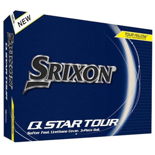 Image of Srixon, New Q-Star Tour 5 2024 - Dozen Golf Balls - Soft Feel, Spin, Performance and Power - 3 Pieces - Urethane - Premium Golf Accessories and Golf Gifts, Yellow