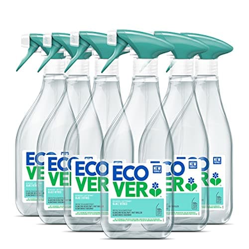 Image of Ecover Glass Cleaner Spray for Streak-free Windows, Green Tea and Grapefruit Scent, 6 Pack, 6 x 500ml