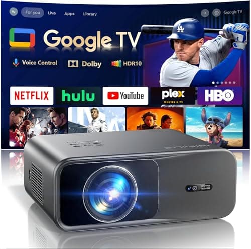 Image of 4K Projector【Official Google TV/Netflix/Disney/Live TV& Dolby Audio】WiMiUS Smart Projector 4K Portable HDR10 Auto Focus/Keystone Outdoor Projectors 36000 Lumen WiFi Bluetooth for Bedroom/Home Cinema