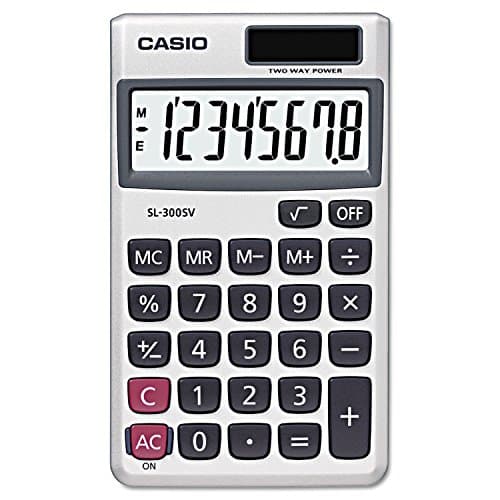 Image of Casio SL-300SV Pocket Calculator - Silver