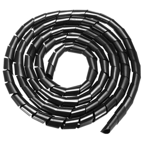 Image of GTIWUNG 5 Meter Flexible Spiral Sheath 16 mm, Spiral Cable Winding Tube Storage Kit to Protect Antenna Cable TV/PC/USB/TV/AUX