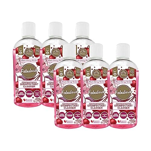 Image of Fabulosa 4 in 1 Concentrated Antibacterial Disinfectant All Purpose Cleaner, 220ml, 6 Pack , Black Cherry Merlot
