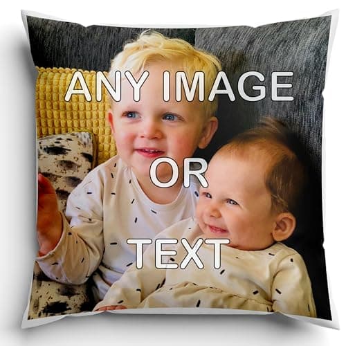 Image of Hippowarehouse Personalised Cushion - Personalized with Any Text & Image (VARIOUS OPTIONS AVAILABLE) | Pillow, Cushion Cover, Infill, Sequil | Valentine's Magic Reveal