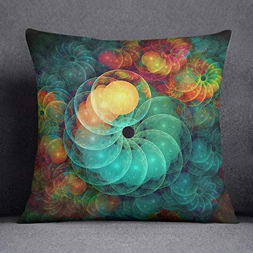 Image of Bonamaison Decorative Cushion Cover, Cotton Polyester, Multicolor, 45X45