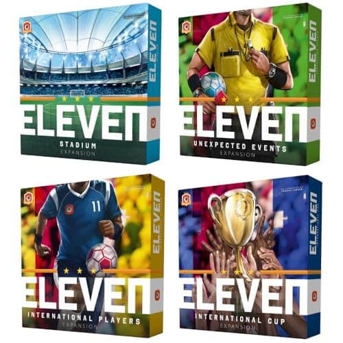 Image of Eleven Football Manager Board Game Expansions Bundle: Unexpected Events, Stadium, International Cup, and International Players Expansions (4 Items)
