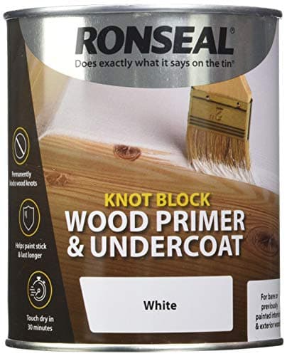 Image of Ronseal Knot Block Wood Primer and Undercoat White 750ml