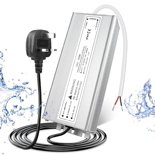 Image of LightingWill 24V 4.16A 100W Power Supply IP67, Outdoor Waterproof LED Driver With Plug, AC 240V to DC 24 Volt Transformer for LED Lighting, CCTV, Computer Project
