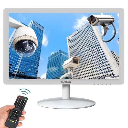 Image of Eoulyee 19 inch CCTV white monitoring display screen security camera monitor Multi-function interface HDMI, AV, BNC, VGA, USB, PC input Computer LCD monitors 1440x900 resolution