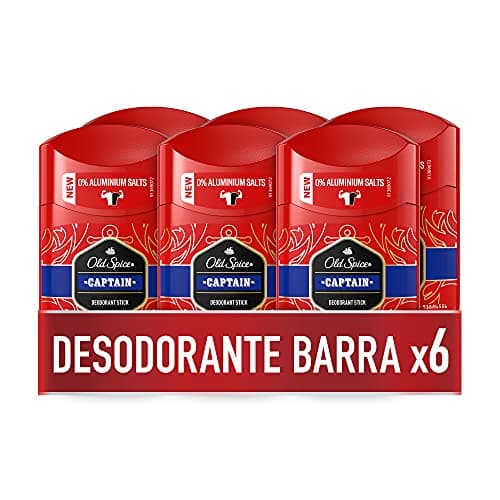 Image of Old Spice Captain Deodorant Stick, Pack of 6 x 50 ml (300 ml Total)