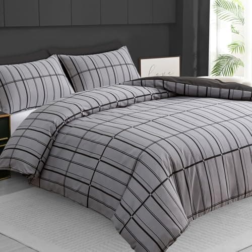 Image of Pamposh Single Duvet Cover Set - Premium Brushed Microfiber Duvet Cover Single - Ultrasoft Reversible Single Duvet Set - Easy Care Lightweight Bedding Sets 2Pcs with Zipper Closure