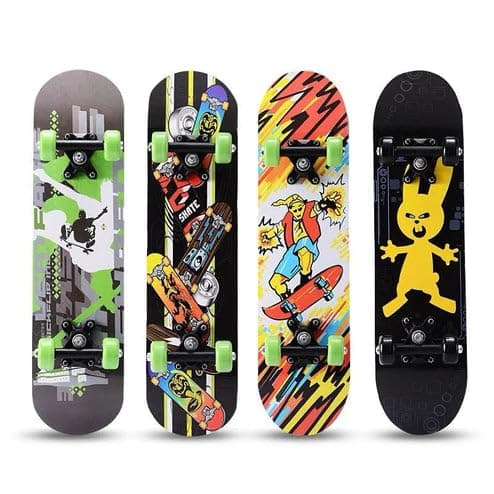 Image of Stylish Wooden Skateboard with Unique Mixed Designs – Lightweight, Durable & Smooth Ride 80cm
