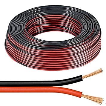 Image of electrosmart 5m Red/Black 2 x 0.50mm Speaker Cable - Ideal for Car Audio & Home HiFi