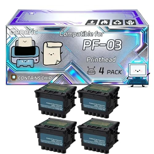 Image of PF-03 Printhead Compatible for Canon imagePROGRAF 810 810 8000S 8000 720 710 700 6100 6200 610 Printers, With Chip, 100000 Pages, Vibrant Colours (4 Pack Black)