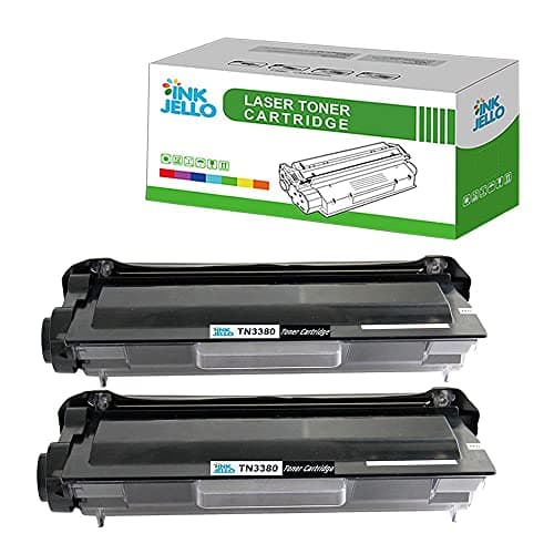 Image of InkJello Compatible Toner Cartridge Replacement for Brother DCP-8110DN DCP-8250DN HL-5440D 5450DN 5450DNT 5470DW 6180DW 6180DWT MFC-8510DN MFC-8520DN MFC-8950DW MFC-8950DWT TN3380 (Black, Double Pack)