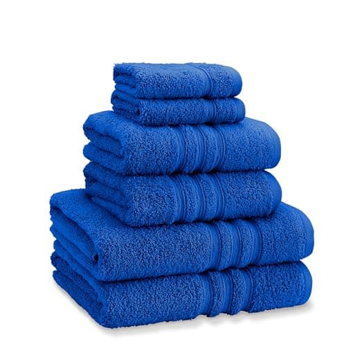 Image of Catherine Lansfield Zero Twist Cotton 6 Piece Towel Bale Set Cobalt Blue
