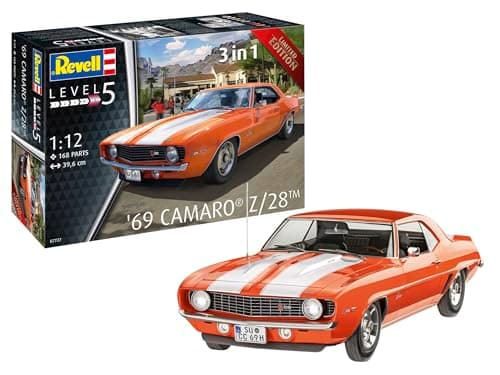 Image of Revell 07727 69 Chevy Camaro 1:12 Scale Unbuilt/Unpainted Plastic Model Kit