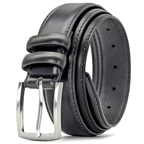 Image of Ashford Ridge Mens 33mm Double Loop Leather Belt - Black XL