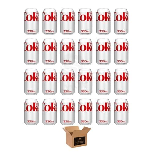 Image of Coca Cola Soft Drinks Variety Pack – Original Taste, Diet Coke & Zero Sugar Fizzy Drinks, Classic Refreshing Cola Cans & Bottles for Party Gathering | (330ml-Can 24 Pack, Diet-90p)