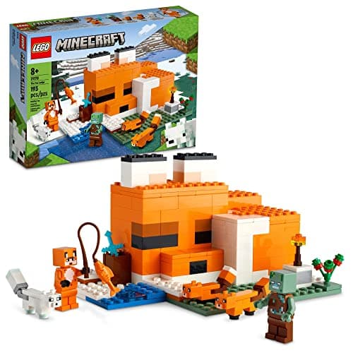Image of LEGO Minecraft The Fox Lodge 21178 Building Kit and Toy House Playset; Great Gift for Kids and Players Aged 8+ (193 Pieces)