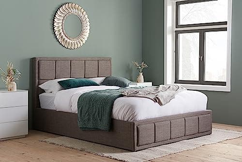 Image of Birlea Hannover Ottoman Storage Bed - Fabric, Grey, King Size