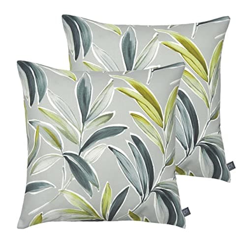 Image of Prestigious Textiles Ventura Feather Filled Cushions (Twin Pack), Cotton, Polyester, Chartreuse