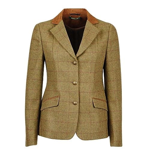 Image of Dublin Albany Tweed Suede Riding Jacket - Brown, 12