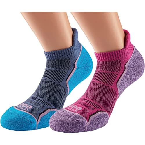 Image of 1000 Mile Ladies Womens Run Gym Training Running Ankle Socks, 2 Pair Per Pack