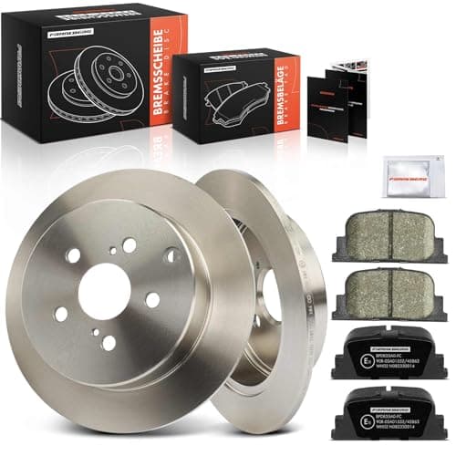 Image of Frankberg Brake Kit incl. 2x Brake Disc + 4x Brake Pad Rear Compatible with Prius Liftback W2 Replace# 4243120420,4243120390