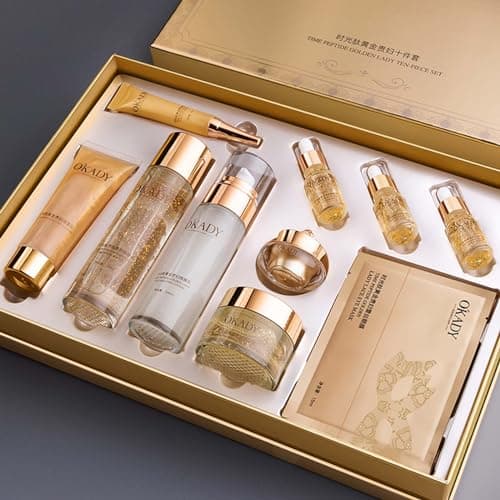 Image of O'KADY Anti Aging Skin 10Pcs Daily Care Routine Kit,Serum Skin Care Kits for Girls,Pamper Gifts for Women,Gift Set for Hydrating Refreshing Face,Face Care Sets for Women,teengirls