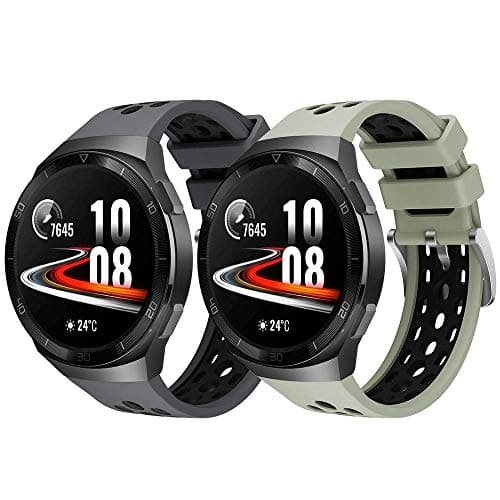 Image of Songsier Strap Compatible with Huawei Watch GT2e, Sport Waterproof Soft Silicone Replacement Strap Bracelet Band Only for Huawei Watch GT2e