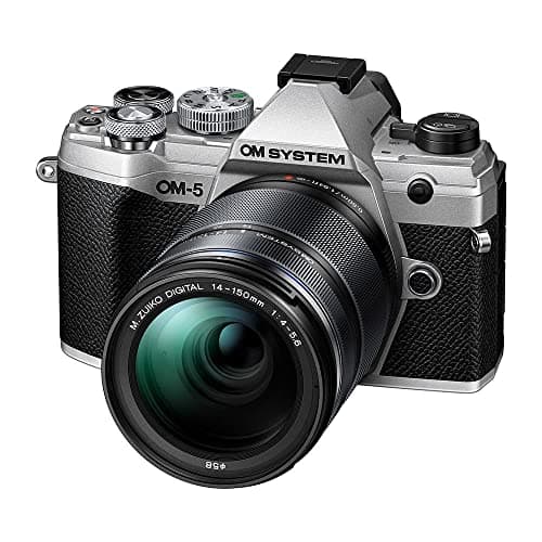 Image of OM SYSTEM OM-5 Micro Four Thirds System Camera incl. lens M.Zuiko Digital 14-150mm F4-5.6 II, 20 MP Live MOS Sensor, Improved 5-Axis Image Stabilisation, IP53, Handheld High Res Shot, Silver/Black