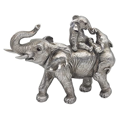 Image of Lesser & Pavey Reflections Silver Elephant and Playful Calves