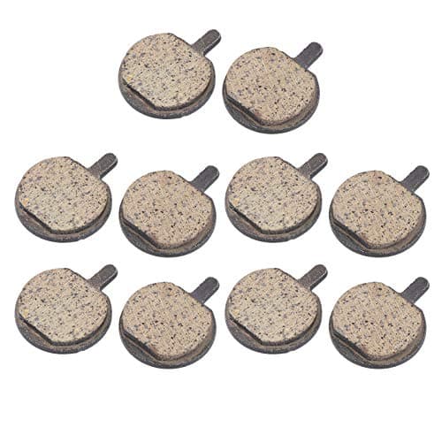 Image of Lwuey Mountain Bike Disc Brake Pads, 5 Pairs 22.5cm Round Electric Scooter Braking Pad Semi Metal Resin Brakes Low Noise Wear Resistance Mute Cycling Replacement Parts E Bikes Bicycles BB2 JAK5 BBB7