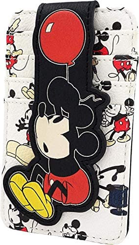 Image of Loungefly Disney Mickey Mouse Balloon All Over Print Card Holder Wallet