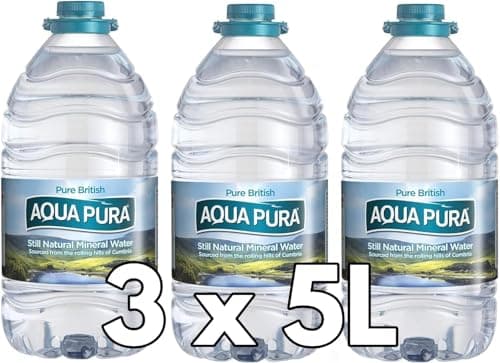 Image of Aqua 5 Litre Still Natural Mineral Water, 5L, Pack of 3